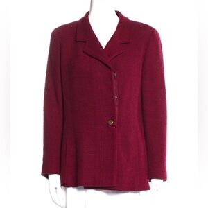 Chanel Burgundy Blazer Jacket